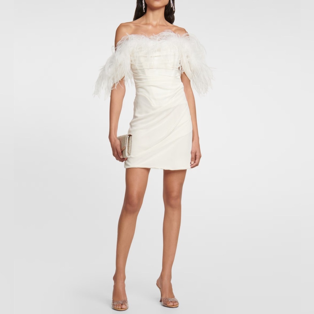Giuseppe di Morabito feathered minidress Size 4